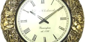 Brass Ganesh Wall Clock