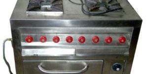 Four Burner Gas Range with Container