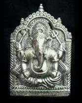 White Metal Ganesh Statue