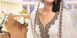 Designer Zari Resham Embroidered Dress