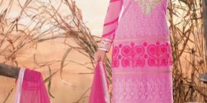 Traditional Looking Zari Resham Embroidered Dress