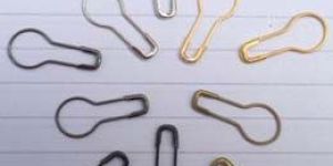 Brass Safety Pins Pear Shape