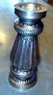 White Metal Candle Stand