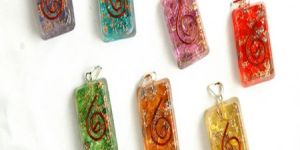 Orgone Rectangular Chakra Pendants