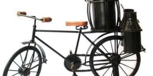 Wrought  Iron Cycle with Milka Can