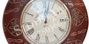 Wooden Hand Painted Embose Clocks
