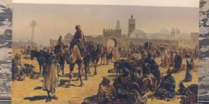 Reproduction of Orientalist Painting in Oil on Canvas