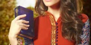 Ladies Orange & Blue Kurti