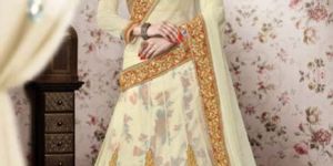 Uniq Cream Coloured Reception Lehenga