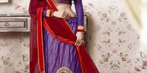 Weeding Designer Purple Coloured Lehanaga