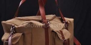 Canvas Leather Duffle Bag