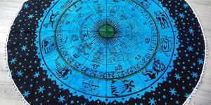 Zoadic Indian Mandala Round Tapestry Beach Throw Towel