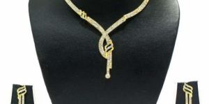 Zaveri Pearls Elegant Austrian Diamond Necklace Set