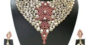 Zaveri Pearls Flower Leaf Enamelling Necklace Set