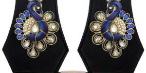 Zaveri Pearls Multi Colored Peacock Earrings