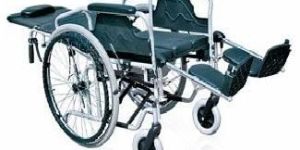 Fully Reclining Powdered Commode Wheelchair