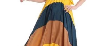 Maxi Dress Multicolored Cotton Fabric