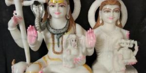 Marble Shiv Parvati Statues