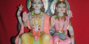 Marble Vishnu Laxmi Statues