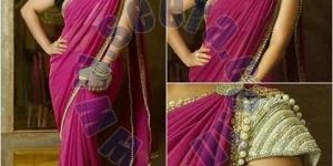 Georgette Pearl Sarees with Full Peral Blouse