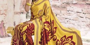 Printed Crepe Saree