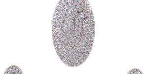 American Diamond Swiss Zirconia Pendant with Earring Set