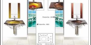 Glass Wash Basin Set