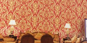 luxury royal red damask wallpaper