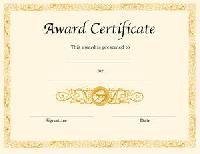 Award Certificate