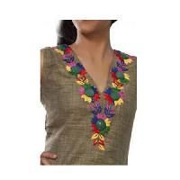 Embroidered Khadi Kurtis