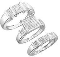 Diamond Trio Ring Set