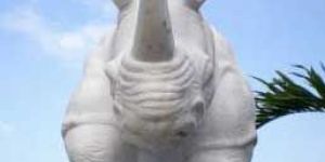 Marble Rhino Statues