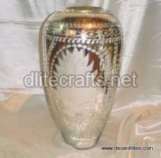 Silver Glass Flower Vase