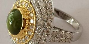 Natural Stone Studded Diamond Rings