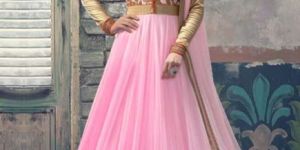 Semi Stitched Pink Villa Suits