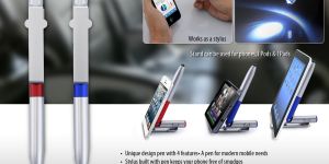 4 in 1 Folding Pen with Stylus, Torch and Mobile Stand