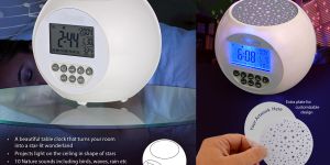 Star Projector Clock with Nature Sounds