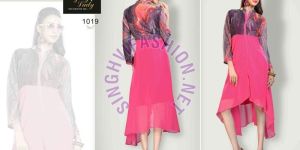 Half Satin Georgette Kurtis