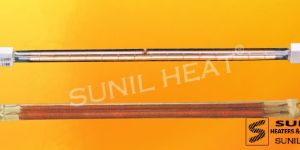 Twin Tube Quartz IR Emitters with Gold Coating