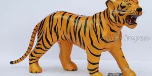 Handicraft Leather Tiger Sculpture