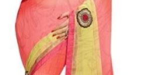 Shonaya Pink Colour Georgette Embroidered Sarees