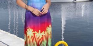 Rayon Blue Colour Kurti