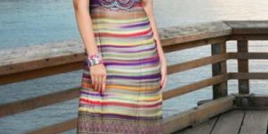 Rayon Multi Colour Colour Embroidered Kurti