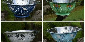 Hand Painted Stainless Steel Bowls