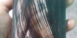 Buffalo Horn Plate with White Stripes