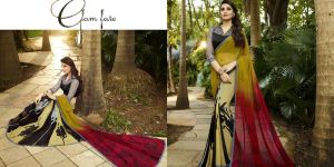 Multi Colour Georgette Sareehk06