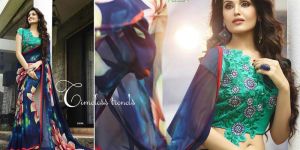 Multi Colour Georgette Sareehk07