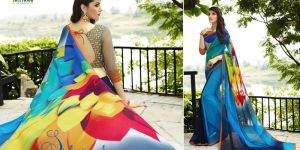 Multi Colour Georgette Sareehk09