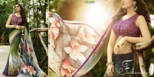 Multi Colour Georgette Sareehk10