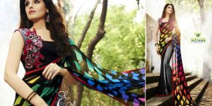 Multi Colour Georgette Sareehk12